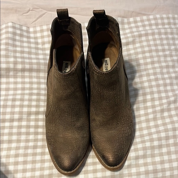 Not Rated Textured Brown Ankle Booties - Picture 2 of 2